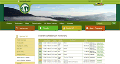 Desktop Screenshot of minitendry.npsumava.cz
